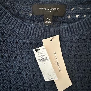 Banana Republic Navy Blue Crew Neck Sweater Vest